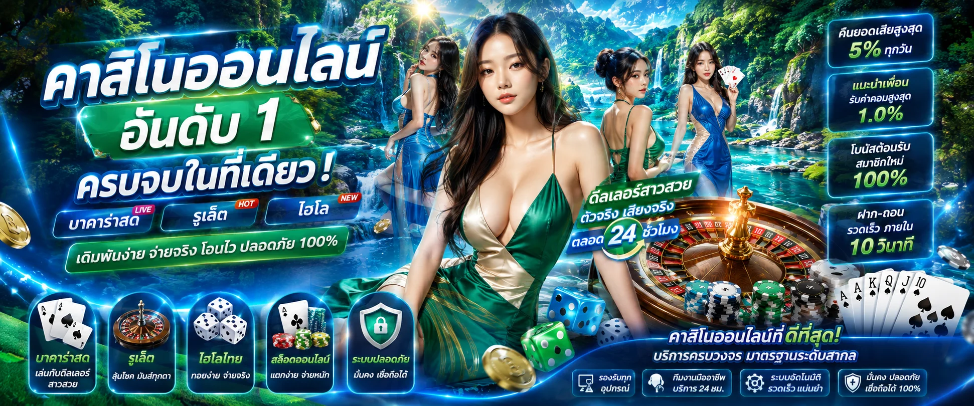 แบนเนอร์ NEW65 คาสิโนออนไลน์ บาคาร่าสด